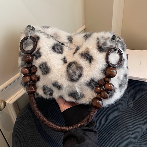 高级感毛绒大容量通勤托特包