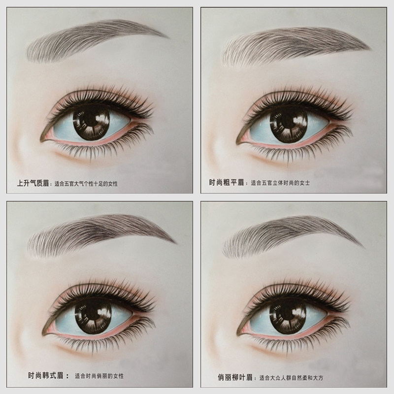 半永久海报 美容院装饰画挂画纹绣墙画韩式眉宣传壁画眉毛无框画