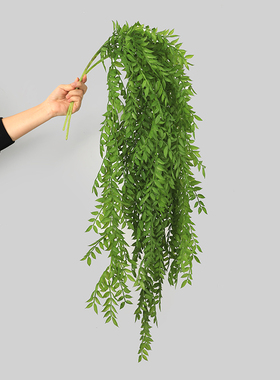室内仿真植物墙装饰绿色蕨叶 婚礼吊顶布置仿真植物孔雀草壁挂