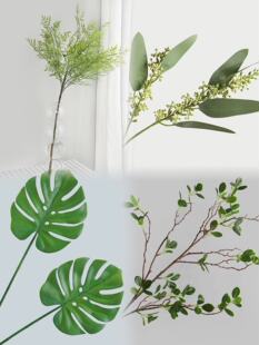 森系造景布置仿真假花缠绕藤蔓蕨类植物 客厅餐桌摆件仿真尤加叶