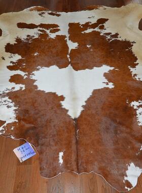 特大尺寸整张奶牛皮地毯H21 76.4轻奢真皮毛客厅整铺地毯软包