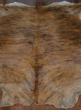 真皮毛老虎纹 奶牛皮地毯LN 74.8整张大尺寸厚重真皮毛轻奢客厅