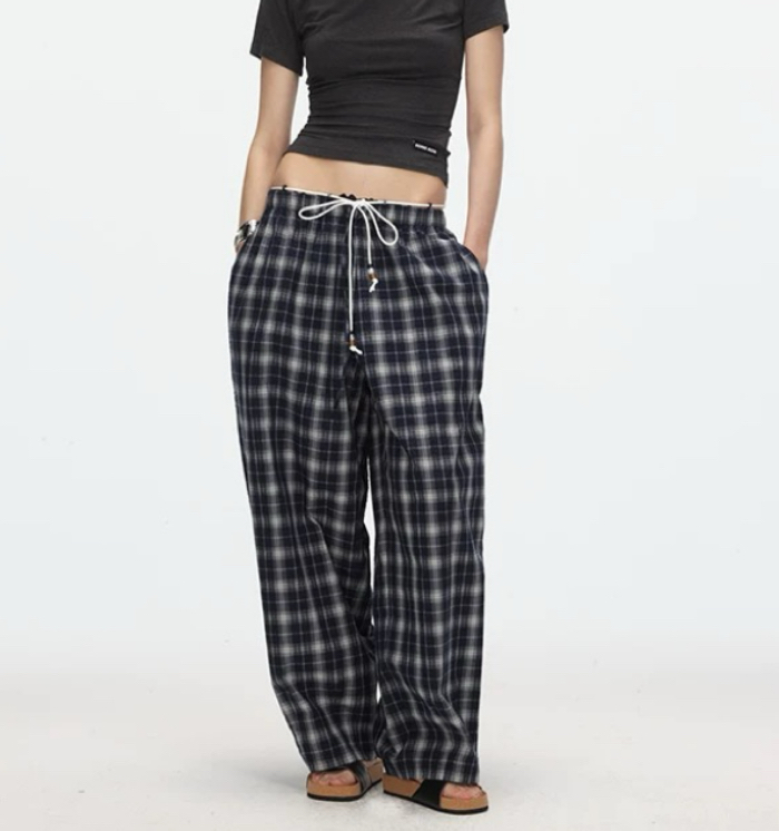 ECHOADE强推经典B入轻盈透气腰头耳仔式设计时髦宽松堆积感阔腿裤