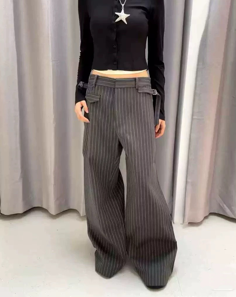 MED_侧面立体褶廓形精纺羊毛西裤_Worsted Wool Pants