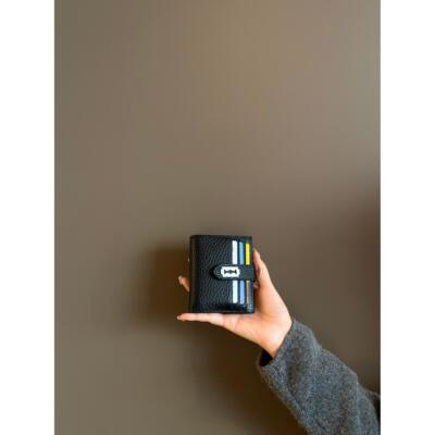 C&Y黑色小钱包牛皮款超薄《月光刀客.小钱包》