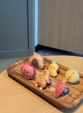 C&Y雾蜡皮戒扣挂件~小众设计～手工小挂件 包扣 介扣 丝巾扣