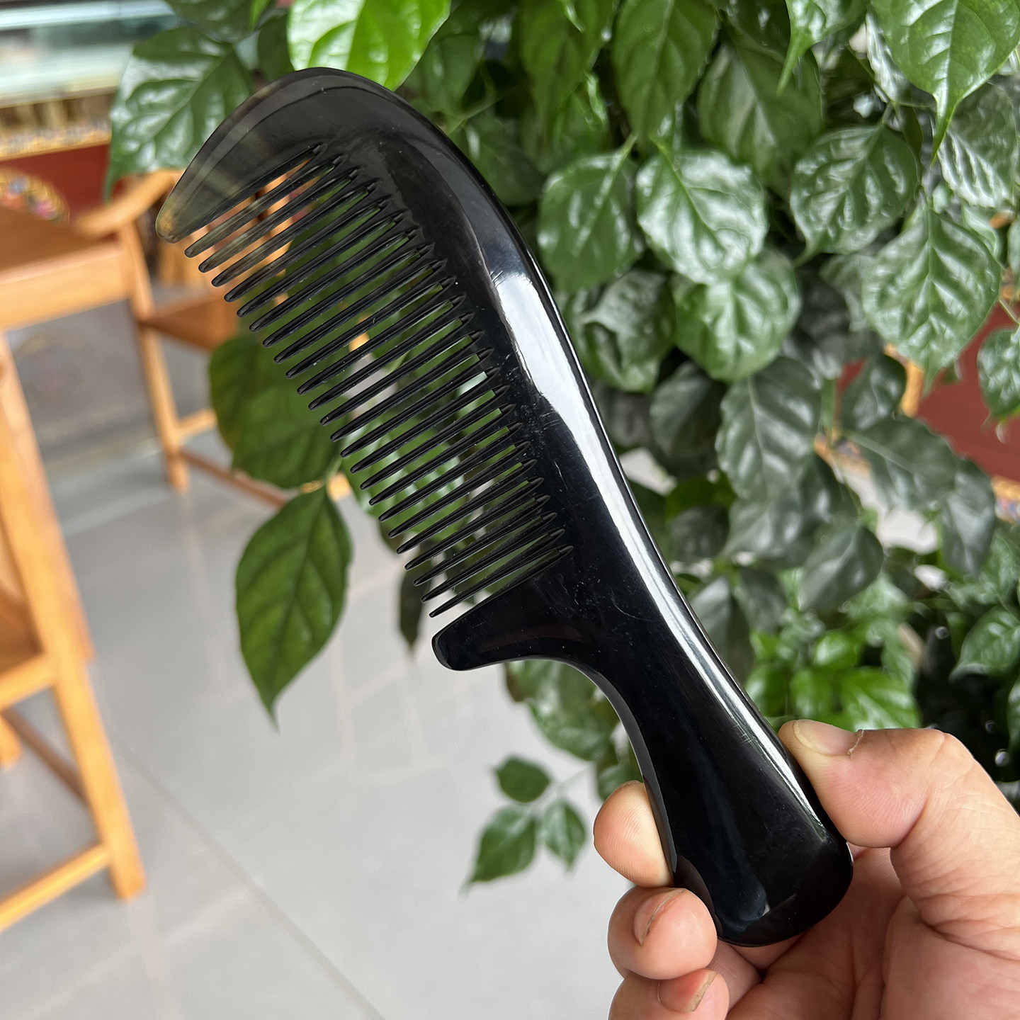 牛角梳珍角堂天然加厚牦牛角经络梳养发保健按摩梳长发头梳女家用