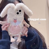 7女reno4se龅牙兔k5 a3暖a6 1可爱realme15真我GT 秋冬毛绒OPPO 2pro x9手机壳8ultra a36 a78 find a96 a97