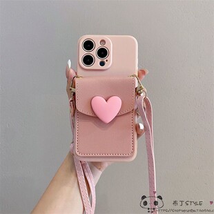网红卡包neo11爱心iqoo15pro手机壳z10utlra爱酷9x 8斜挎7se女6turbo绳13 s12套vivo y36i y52s粉y78v5t3