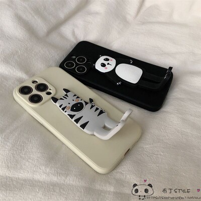 网红熊猫支架OPPO find x9手机壳8ultra/7/reno4se女k5/a3/a6斑马a2pro1/realme15真我GT/a78/a36情侣a96/a97