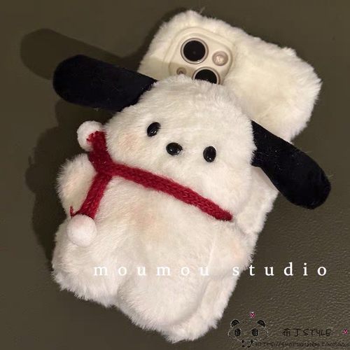 秋冬毛绒帕恰狗适用华为nova11se手机壳90pro荣耀play7公仔80麦芒20小红书12畅享60ultra网红p70/GT/mate50
