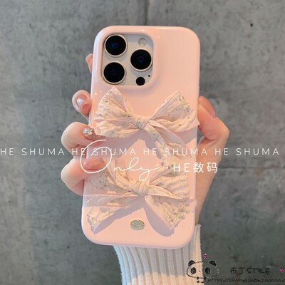少女粉可爱立体蝴蝶结neo11/iqoo15pro手机壳z10utlra爱酷9x/8/7se/6turbo/13+/s12/vivo t4/y52s/y78v5t3/i