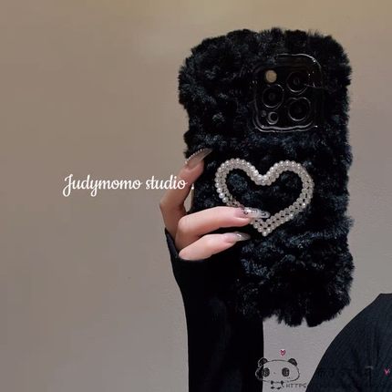 ins毛绒OPPO reno15pro/14/12/9/8手机壳a6小红书realme真我GT neo7爱心a32甜酷realme黑k11毛绒k13秋冬4se女