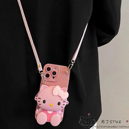 kitty零钱包OPPO find x9手机壳8ultra/7斜挎reno4se绳k5/a3挂a6/2pro可1爱realme15真我GT女a78套a36a96/a97