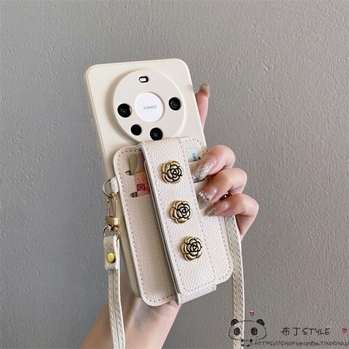 山茶花卡包OPPO reno15pro手机壳14max/13f/11斜挎10/9潮a6gt/a5女find x8绳10+防摔k12s/realme真我neo7酷4