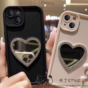 ins爱心镜子OPPO reno15pro手机壳14max可爱13f/1110/9a6gt女a5pro/find x8/10+/k12s/realme真我neo7/4se/3c
