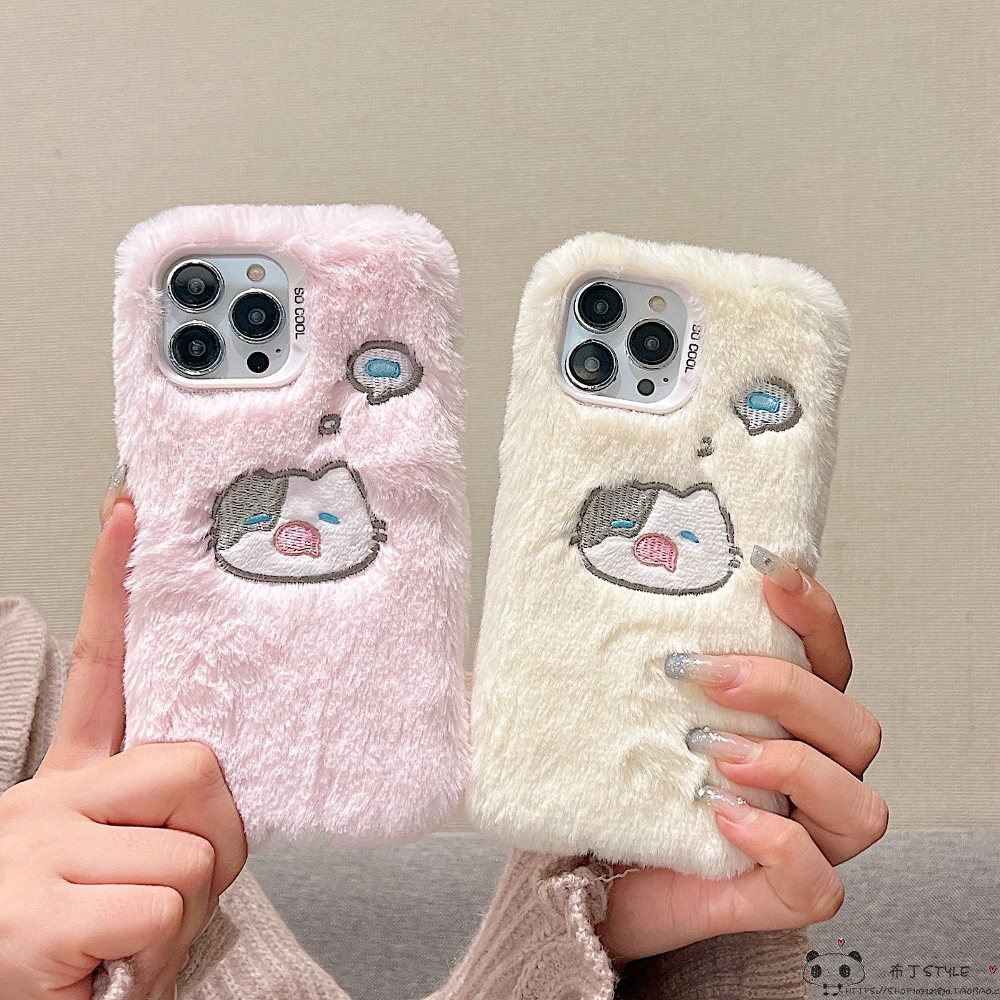 秋冬毛绒neo11猫咪iqoo15pro手机壳z10utlra爱酷9x/8/7se毛茸茸6turbo/13+/s12女vivo t4小红书y52s/y78/v5t3
