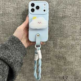 a55套a54可爱a53 a52 s10支架note20pro编织m56 日韩galaxy三星s26ultra手机壳s25plus手绳s24fe云朵s23女s22