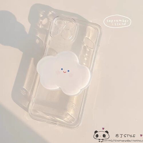 可爱笑脸白云支架适用小米17pro max手机壳15pro软14ultra网红13/civi5女4红米note12pro/11r/turbo3/1s/2k90