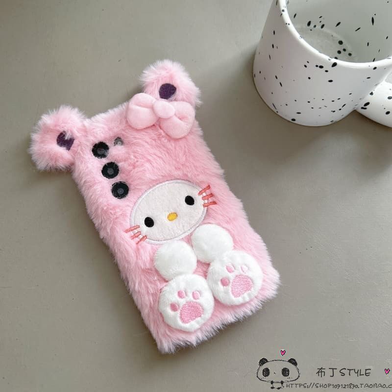 毛绒猫咪OPPO reno15pro手机壳14max秋13f/11冬10/9a6立体gt/a5pro女find x8/10+/k12s/realme真我neo7/4se/3