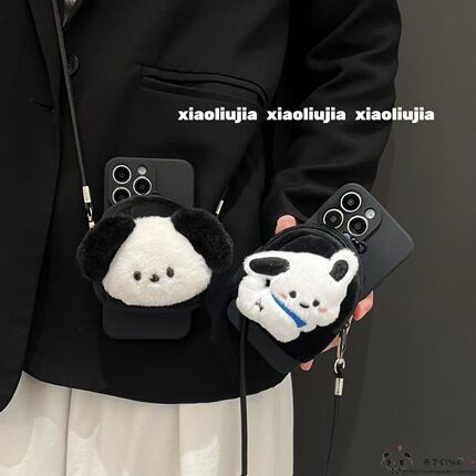 帕恰狗ins零钱包OPPO find x9手机壳8ultra/7斜挎reno4se/k5绳a3可爱a6/2pro女1realme15真我GT/a78黑a36/a96