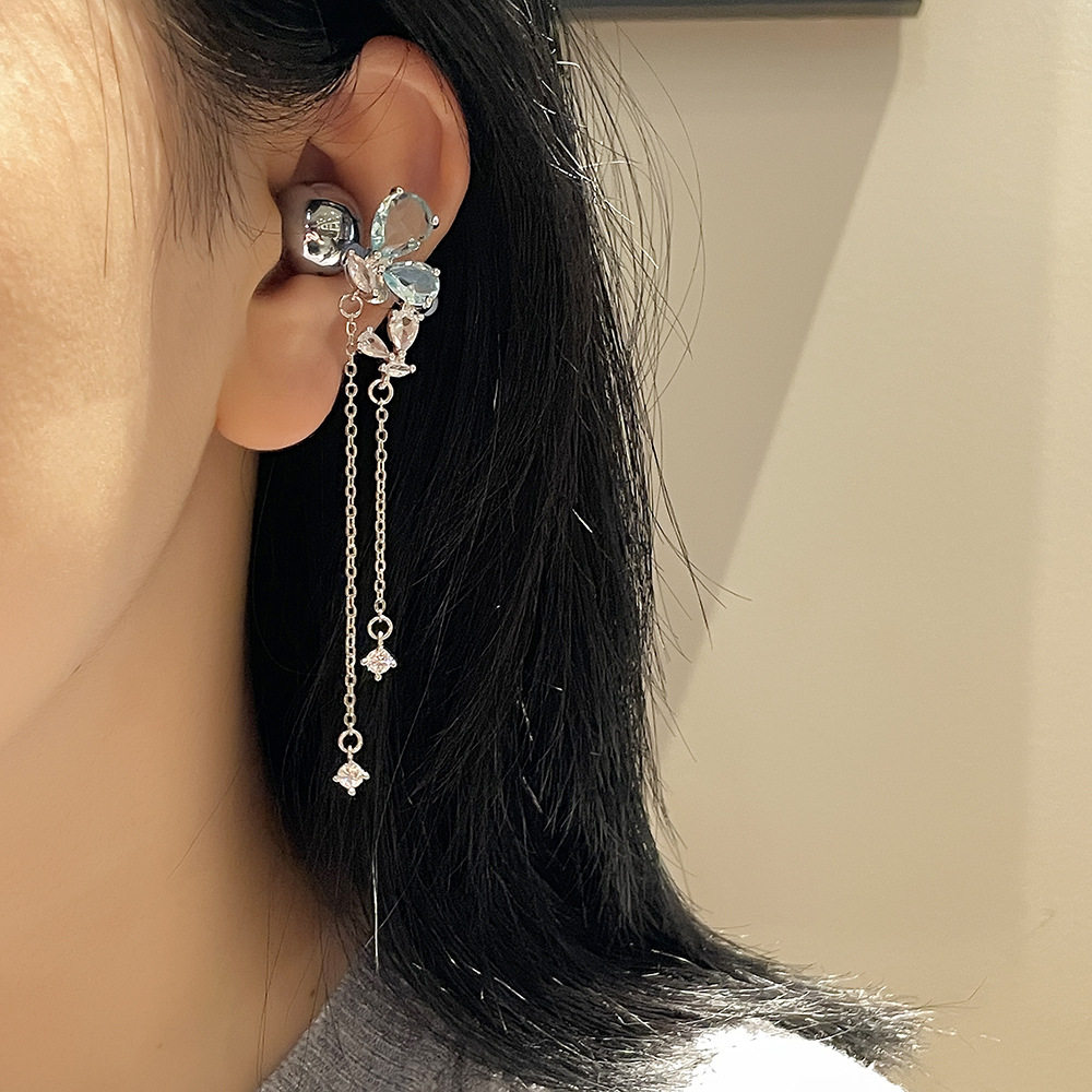 Clove 青璃蝶影耳机钻扣耳机夹流苏链女适用华为freeclip蓝牙耳机,饰品/流行首饰/时尚饰品新,耳夹,淘宝优惠券,粉丝福利购,淘宝优惠卷