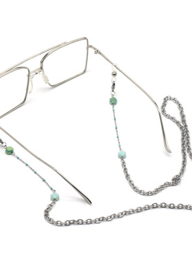 Clove 小清新眼镜链绿色元素墨镜挂链条钛钢眼镜流苏吊坠绳个性女