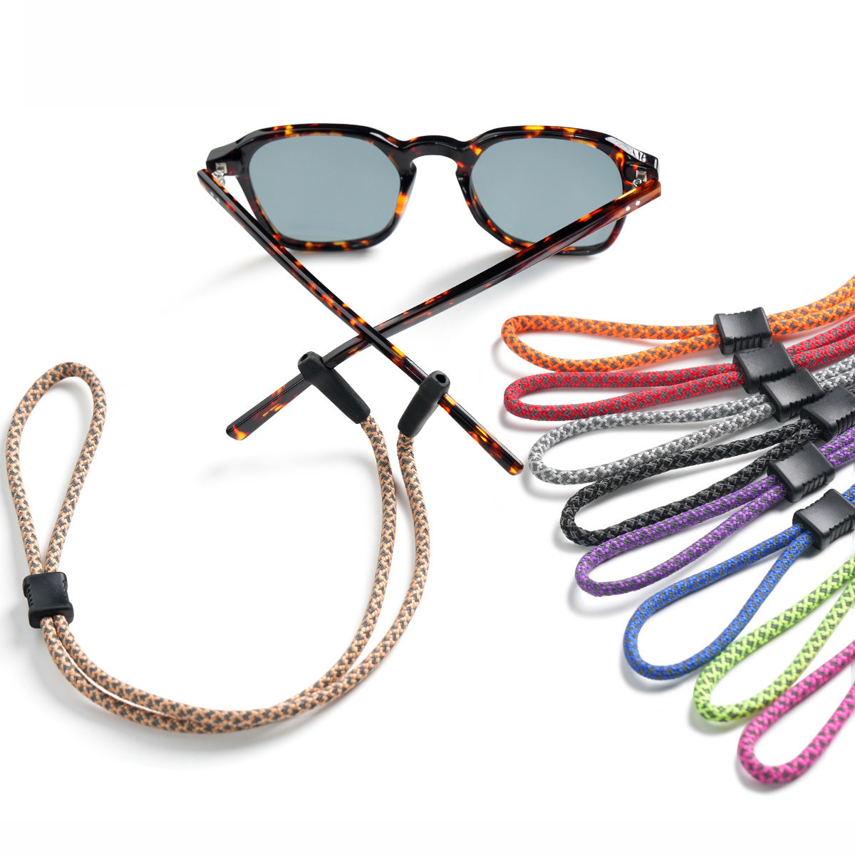 Clove 运动眼镜绳男女跑步冲浪防丢荧光色反光墨镜绳可调节挂脖绳