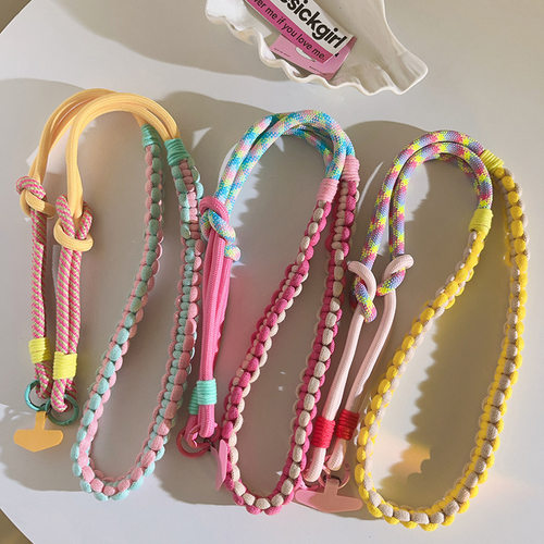 东大门长款编织绳手机链