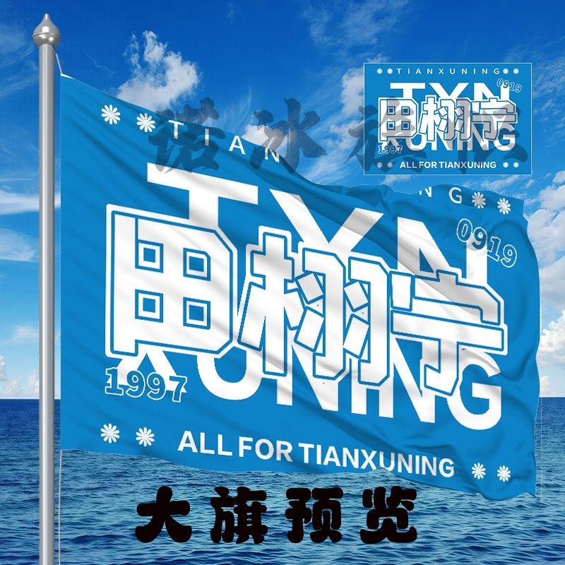 田栩宁应援大旗逆爱明星应援旗手持大旗户外大旗定制周边旗帜户外