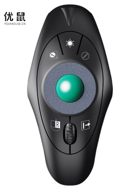 优鼠2.4G手握式轨迹球空中智能光电无线鼠标Y-23H