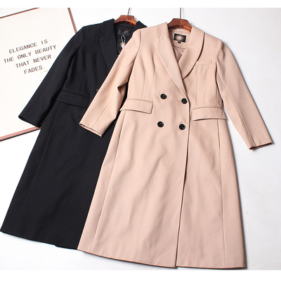 斜纹精纺羊毛风衣女25秋冬季