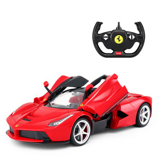 星辉法拉利遥控汽可门方向盘充电动遥控赛跑车男孩生开玩具日车车