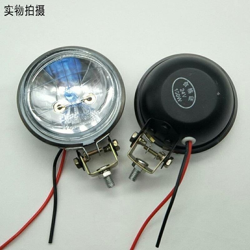 汽车货车LED射灯12v24v超亮摩托车圆灯农用车方灯改电动车灯超亮