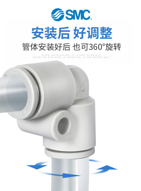 SMC全新原装正品KQ2L08/KQ2L10/KQ2L12-00A弯通L型90°螺纹快插接