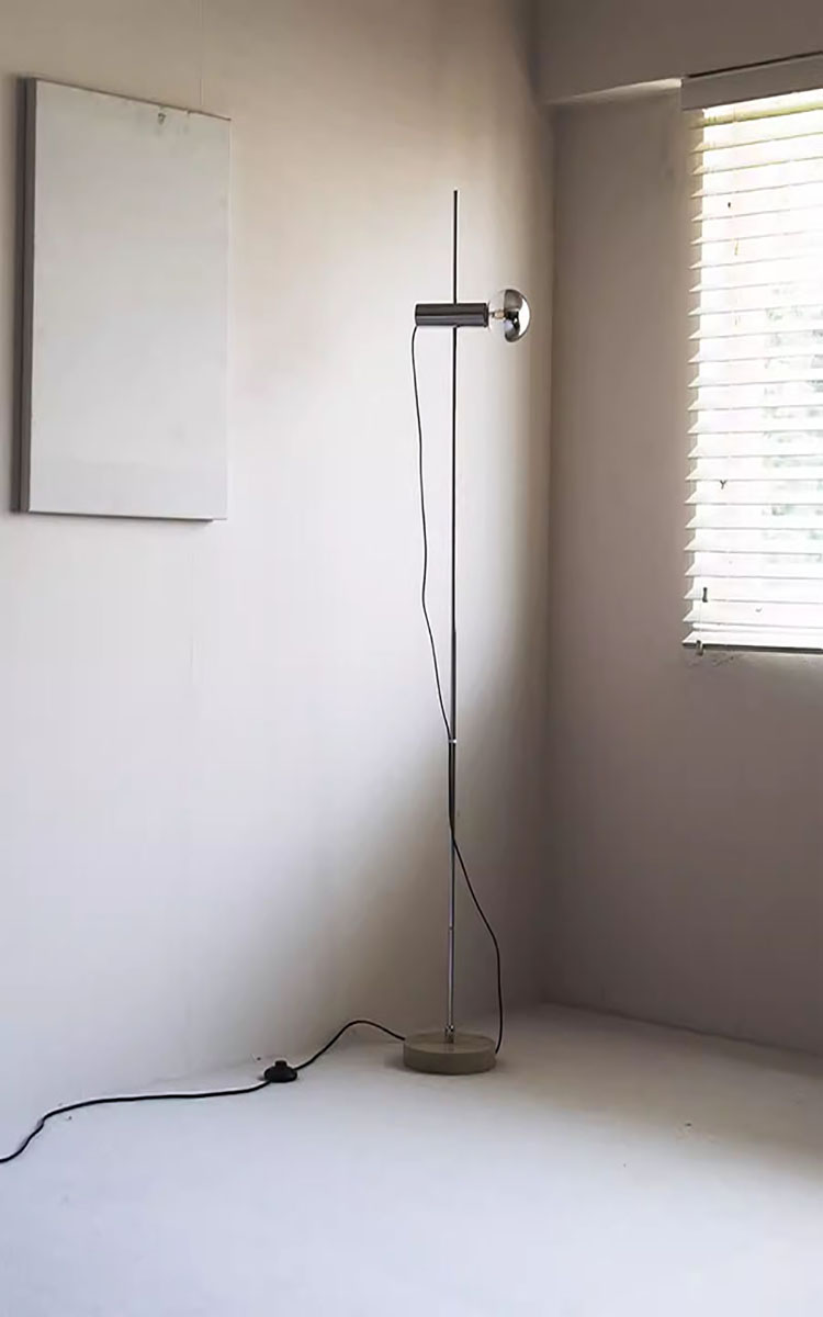 丹麦复刻中古包豪斯风格极简不锈钢无灯罩氛围卧室客厅装饰落地灯,家装灯饰光源,装饰落地灯,淘宝优惠券,粉丝福利购,淘宝优惠卷