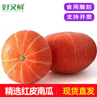 新鲜红皮南瓜食用老金瓜万圣节灯笼雕刻南瓜宝宝辅食蔬菜代餐包邮