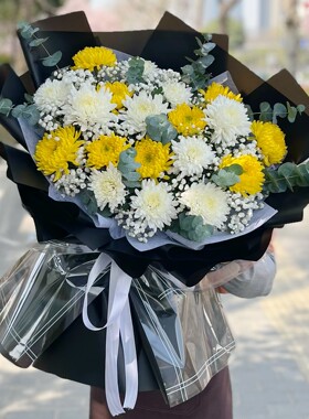 同城速递白菊祭奠哀思扫墓鲜花