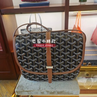小号 Goyard 戈雅 新款 黑色老花Y字母邮差包马鞍包单肩斜挎包 经典