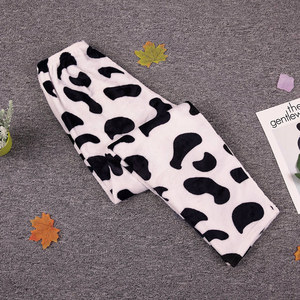 秋冬季法兰绒睡裤女大码加绒加厚珊瑚绒睡裤卡通长裤男休闲家居裤