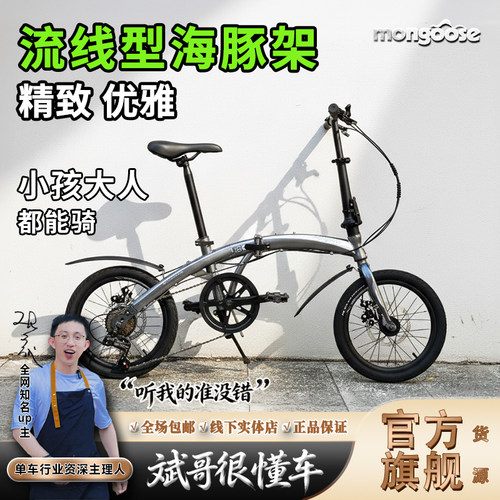 16寸跨龄折叠自行车6速碟刹