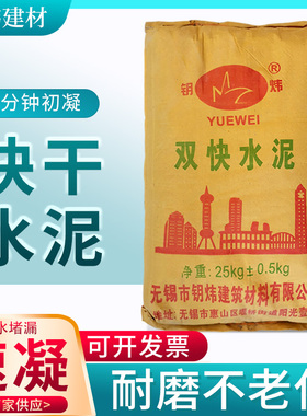 高强度快干水泥砂浆 抗裂速凝速干425双快水泥防水抢修快干剂钥炜