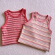 2025夏季 弹力T恤 上衣条纹儿童夏款 纯棉韩版 洋气女童背心吊带无袖