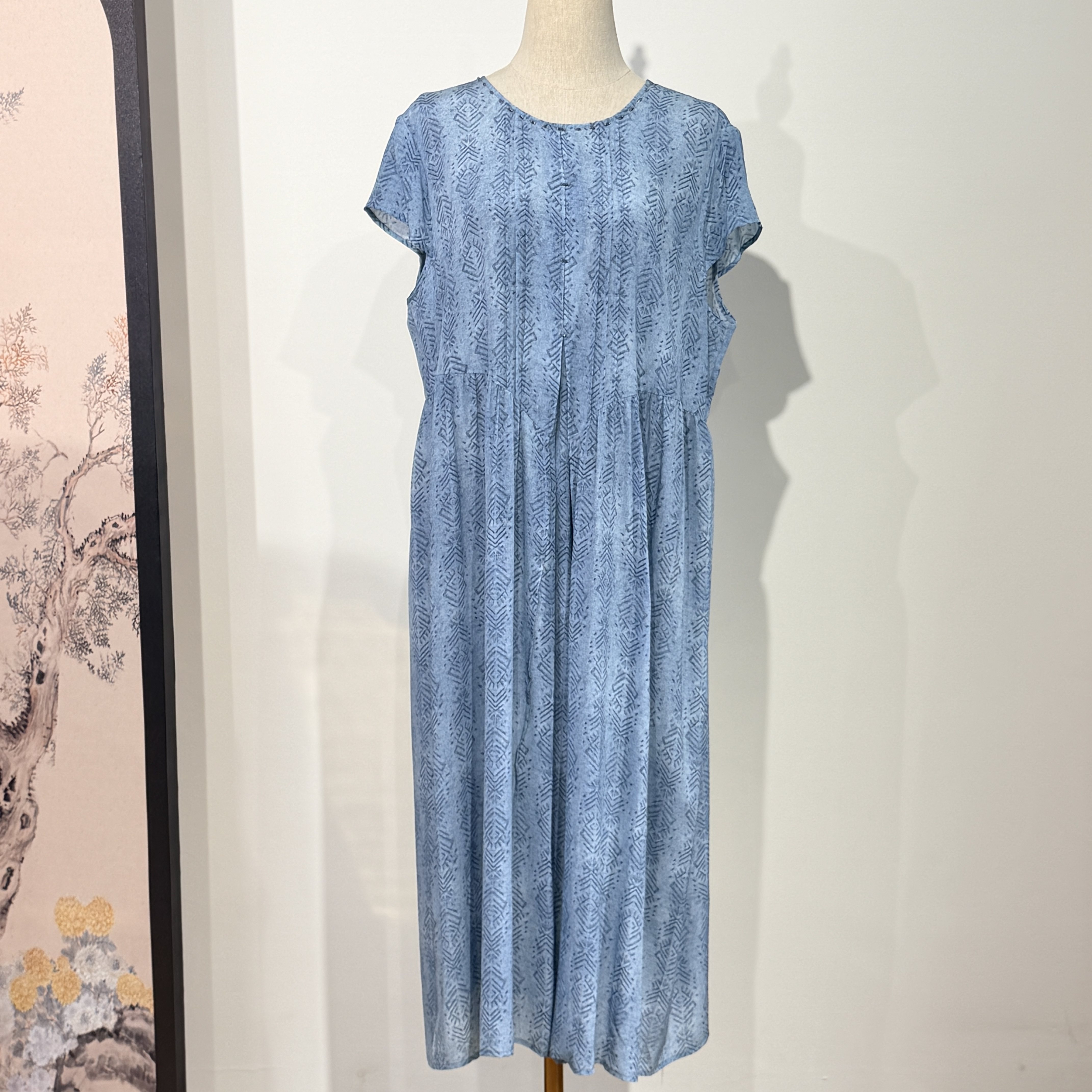 双绉真丝连衣裙女洋气时尚中长款2026夏装新款印花显瘦桑蚕丝裙子