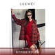 长袖 CNLEEWEI秋冬季 上衣女 高级感大红时尚 格子衬衫 新款 经典