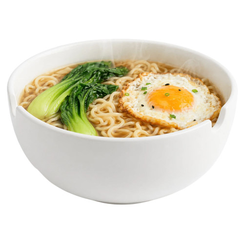 陶瓷泡面碗大号带凹口架深碗米线汤饭通用可进洗碗机微波炉餐具