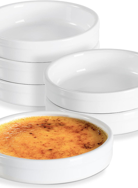 6个装陶瓷烤碗盘布丁甜品碟Porcelain Ramekins of Baking Dishes
