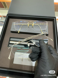 定制同款林德伯格竹节18k金无框眼镜2238佩戴很舒服竹节寓意又好