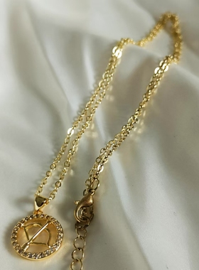 日月星辰七夕520送女友礼物锁骨链潮十二星座射手座吊坠女