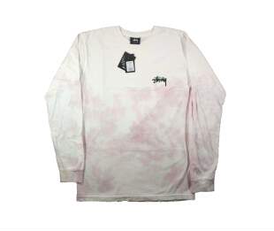 STUSSY Small Stock TD LS TEE 扎染 长袖 T恤